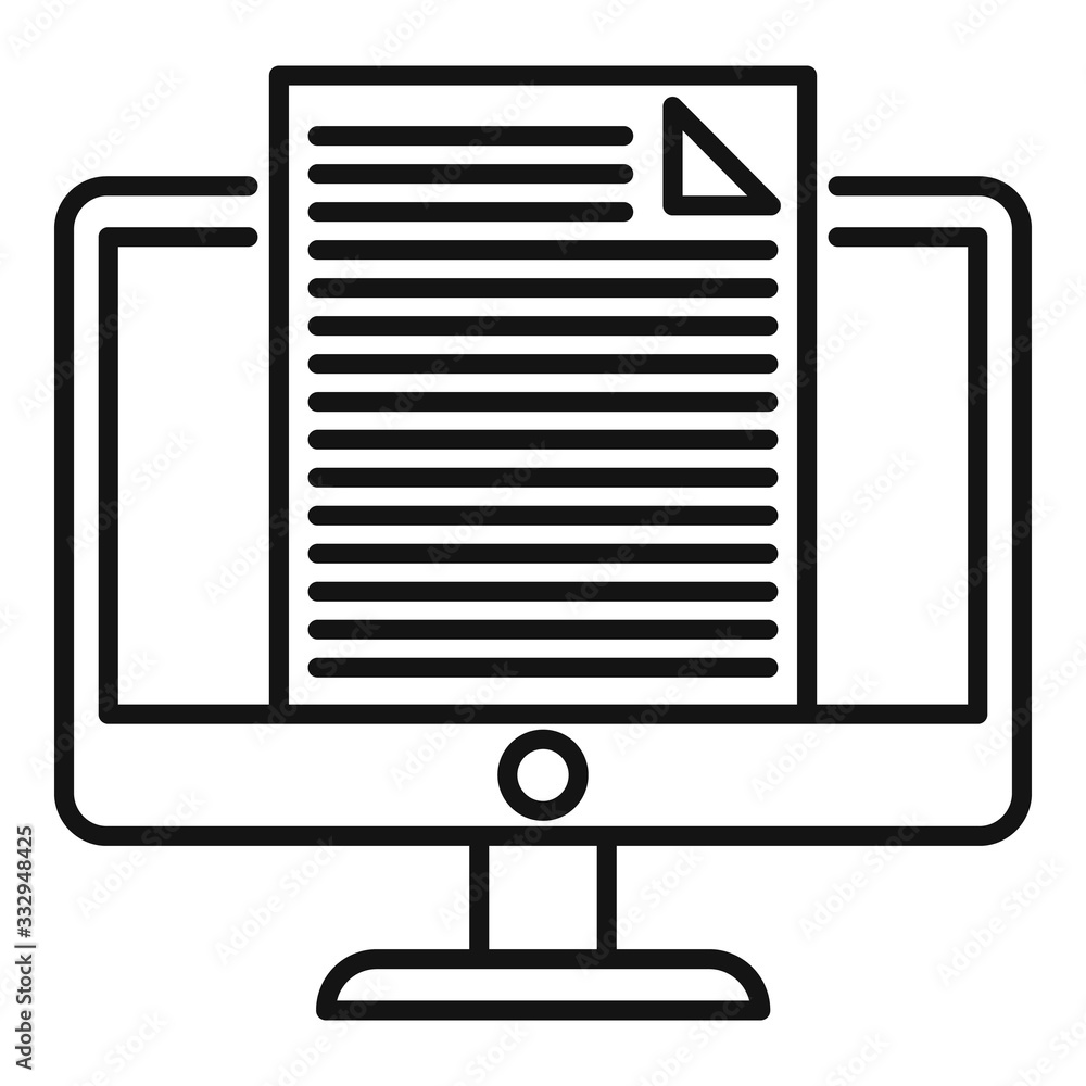 Poster journalist editor icon. outline journalist editor vector icon for web design isolated on white backg