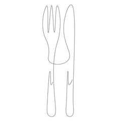 Fork and knife on white background vector illustration
