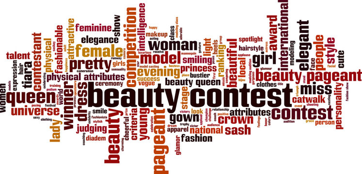 Beauty contest word cloud