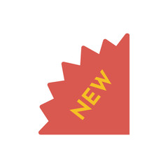 New sale tag and label. Red label new vector. Special shopping offer badge, product sticker.