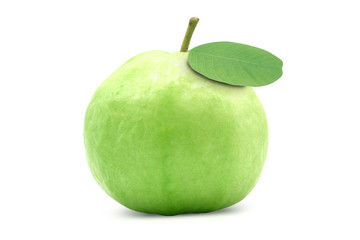 Fresh guava for diet fruit and high vitamin C isolated on white background.