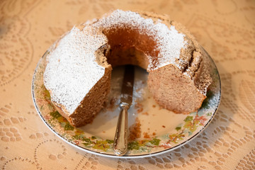 Donut Cake With Icing Sugar Up
