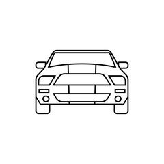 thin line icons for black car front,vector illustrations