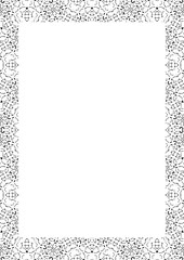 White Frame with Decorated Borders