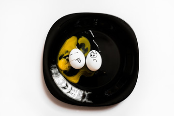 funny eggs, broken eggs emojy