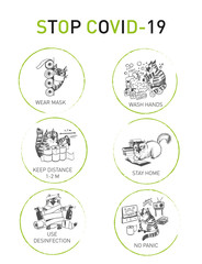 Fototapeta premium Funnycat stop coronavirus