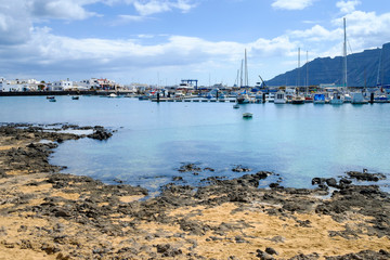 view of caleto de sebo village, la graciosa, canary islands