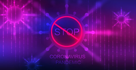 Empty abstract background on the theme of the COVIND-19 coronavirus pandemic.