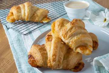 Homemade butter croissant french bakery breakfast