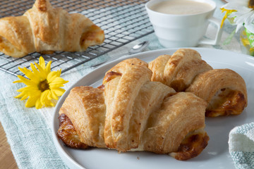 Homemade butter croissant french bakery breakfast