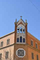 Fototapeta na wymiar Church Bell Tower by Morning, Foggia, Puglia, Italy