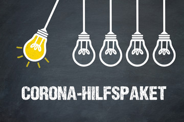 Fototapeta premium Corona-Hilfspaket 