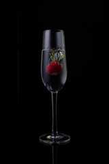 Erdbeere in Glas