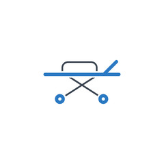Hospital Bed related vector glyph icon.