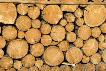 Kaminholz gestapelt