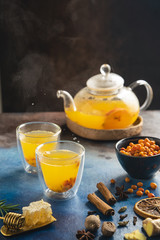 Immune support, alternative medicine sea buckthorn tea