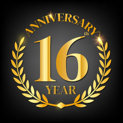 16h golden anniversary logo,