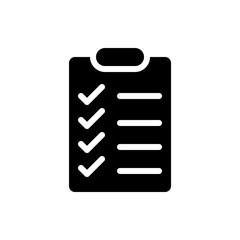 Checklist Vector Colour With Glyph Icon Illustration