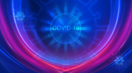 Empty abstract background on the theme of the COVIND-19 coronavirus pandemic.