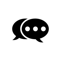 Speech Bubble Vector Colour With Glyph Icon Illustration