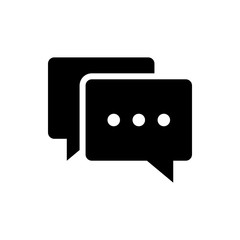 Speech Balloons Vector Colour With Glyph Icon Illustration