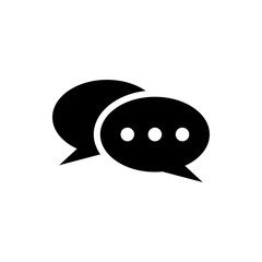 Speech Balloons Vector Colour With Glyph Icon Illustration