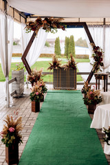 wedding decor with natural elements