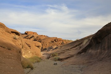 Rolling hills in the desert landscape 