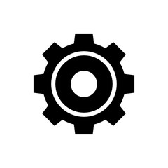Cog Vector Colour With Glyph Icon Illustration