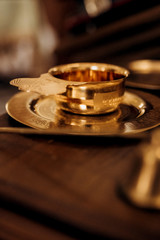 cathedral of the orthodox church with icons and altar