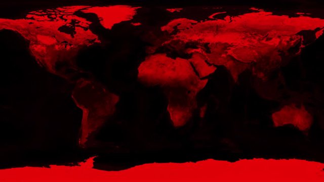 Video animation of a world map showing coronavirus infects the planet