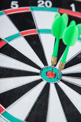 Darts with two arrows and shoots