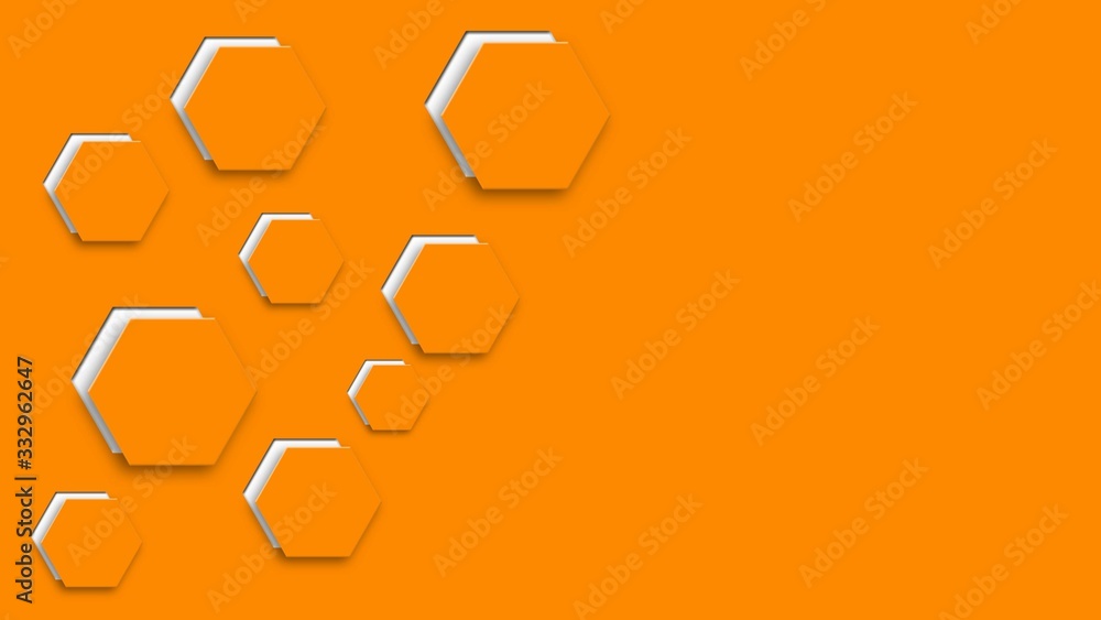 Poster modern abstract background with place for your text in orange color - geometric pattern with soft sh