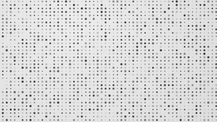 Dot white black pattern gradient texture background. Abstract  technology big data digital concept. 3d rendering.