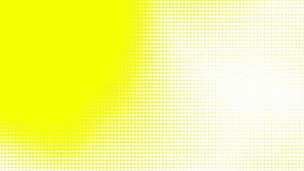 Fototapeta premium Dots halftone white yellow color pattern gradient texture with technology digital background. Dots pop art comics with summer background.