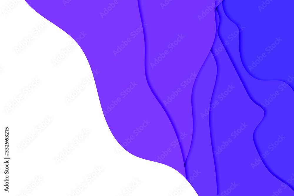 Poster papercut abstract design illustration for website template. abstract background with paper cut shape