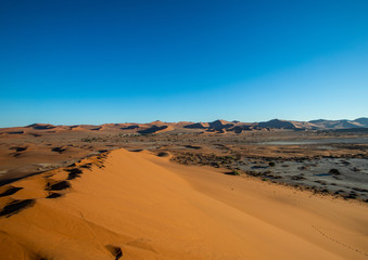 Fototapeta na wymiar Dunes at the Sossusvlei in the namib desert in Namibia