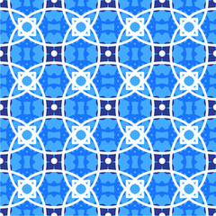 Fototapeta premium Portuguese azulejo tiles. Encaustic seamless patterns, prints. Oriental, Moroccan, geometric motifs. Suitable for packaging cosmetics, ceramics, T-shirts designs patchwork mosaics