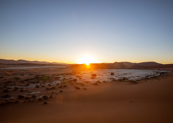 Fototapeta premium Sunset at the namib desert in Namibia