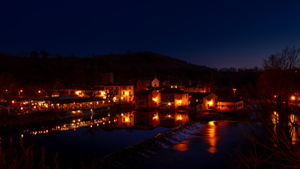 Vista notturna di Borghetto, borghi più belli d'Italia, Valeggio sul Mincio.