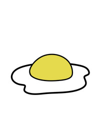 Fried eggs children's illustration print