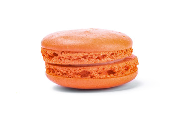 Traditional almond macaroon cookies on white background