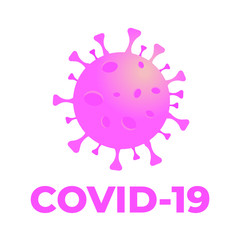 Stop COVID-19 pandemic global warning. coronavirus symbol and icon vector illustration design background