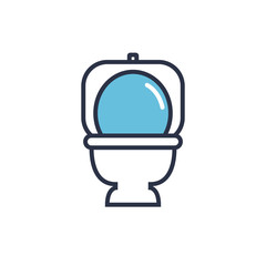 toilet flat icon, vector illustration