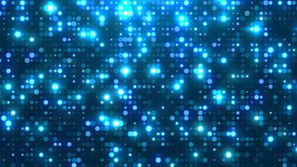 Dot  white blue pattern screen led light gradient texture background. Abstract  technology big data digital background. 3d rendering.