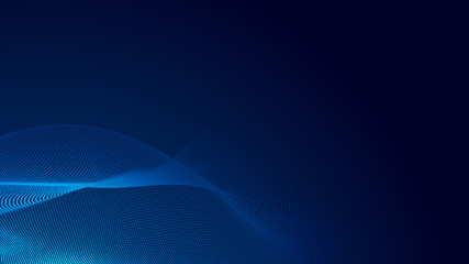 Dot blue wave light screen gradient texture background. Abstract  technology big data digital background. 3d rendering.