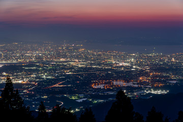 [福岡県]福岡市街の夜景（米の山展望台）
