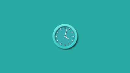 Amazing aqua clock icon,3d wall clock icon,clock icon