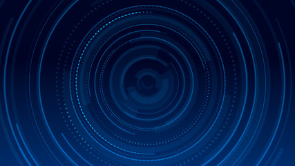 Circle blue technology Hi-tech background. Abstract graphic digital future concept design.