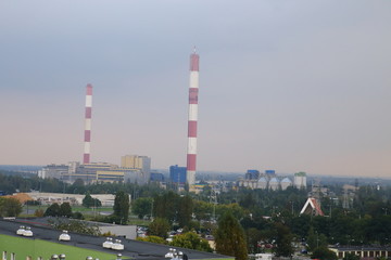 Naklejka premium A power station generating electricity for the city
